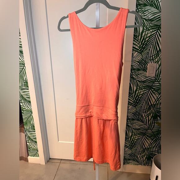 Theory Coral Cotton Tank Mini Dress small - Picture 3 of 7